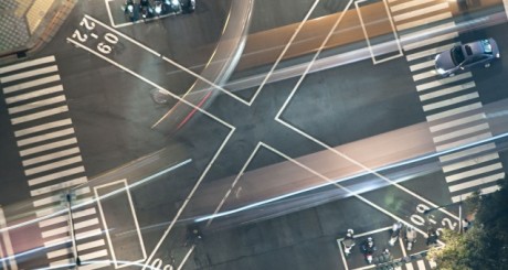 intersection from above