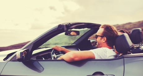 couple in convertible